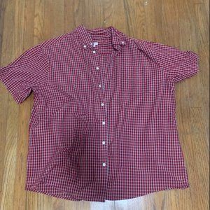 Red checkered button up
